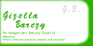 gizella barczy business card